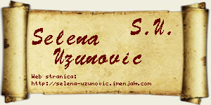 Selena Uzunović vizit kartica